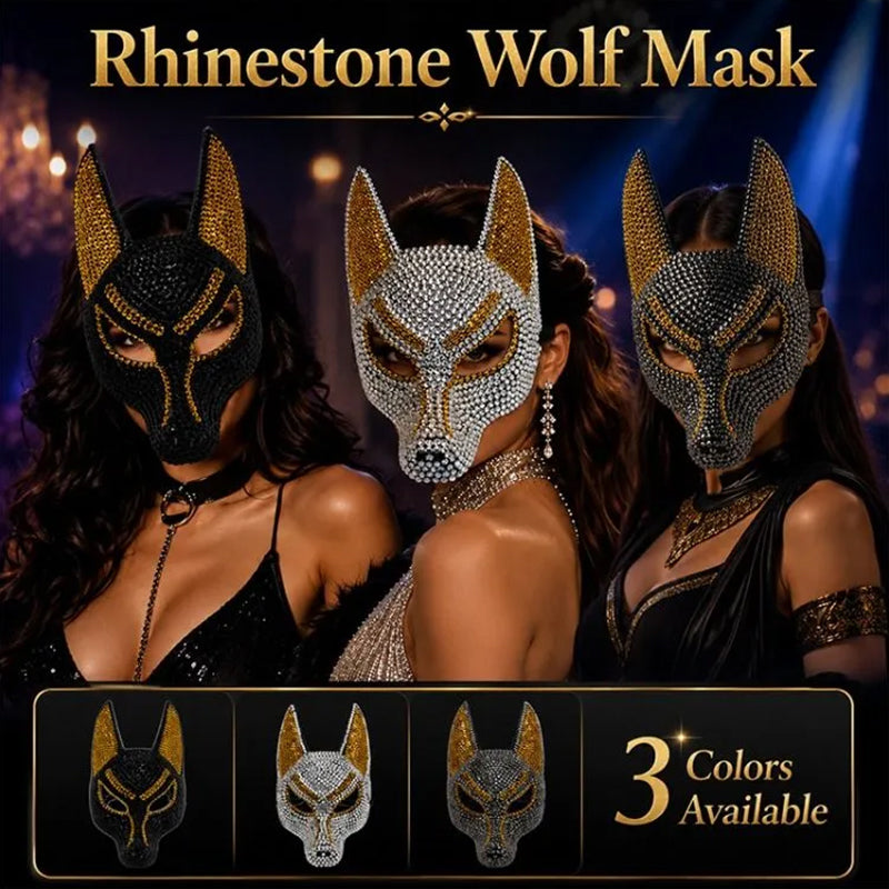 Rhinestone Anubis Mask | Egyptian God Halloween & Masquerade Costume