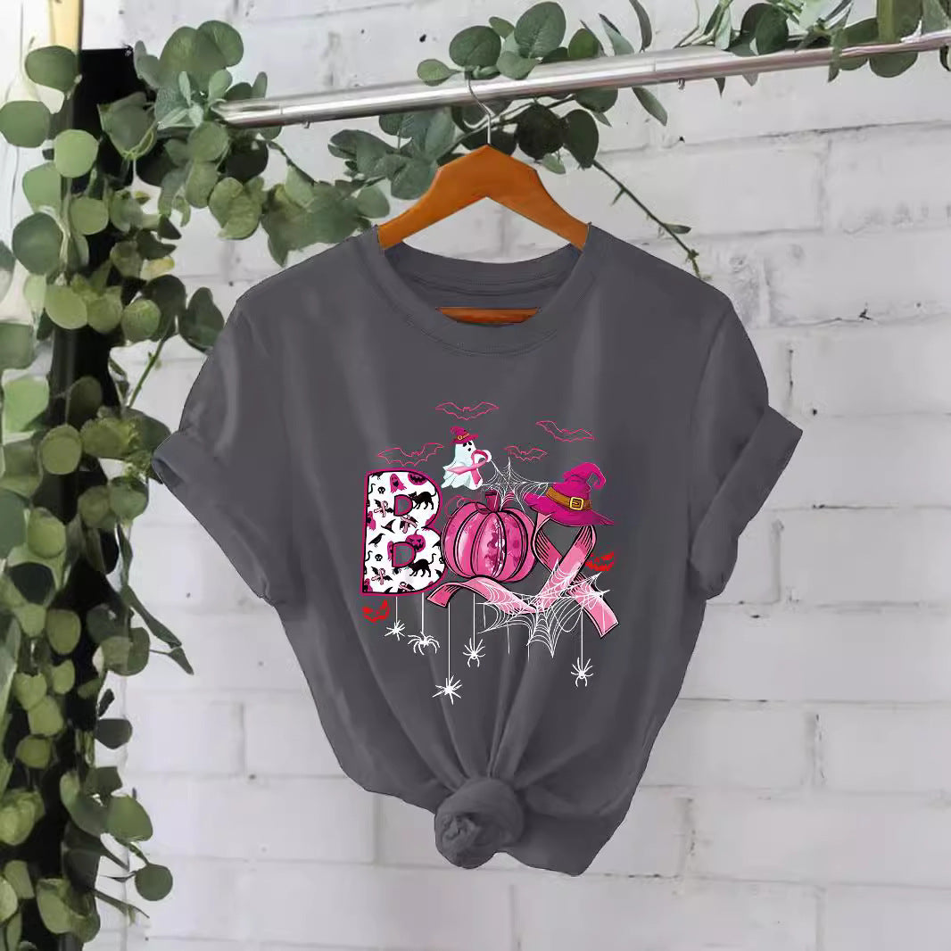 Halloween Pattern Printed T-shirt