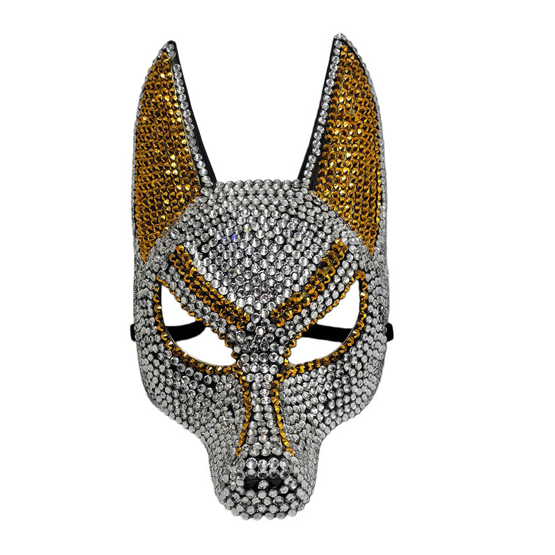 Rhinestone Anubis Mask | Egyptian God Halloween & Masquerade Costume
