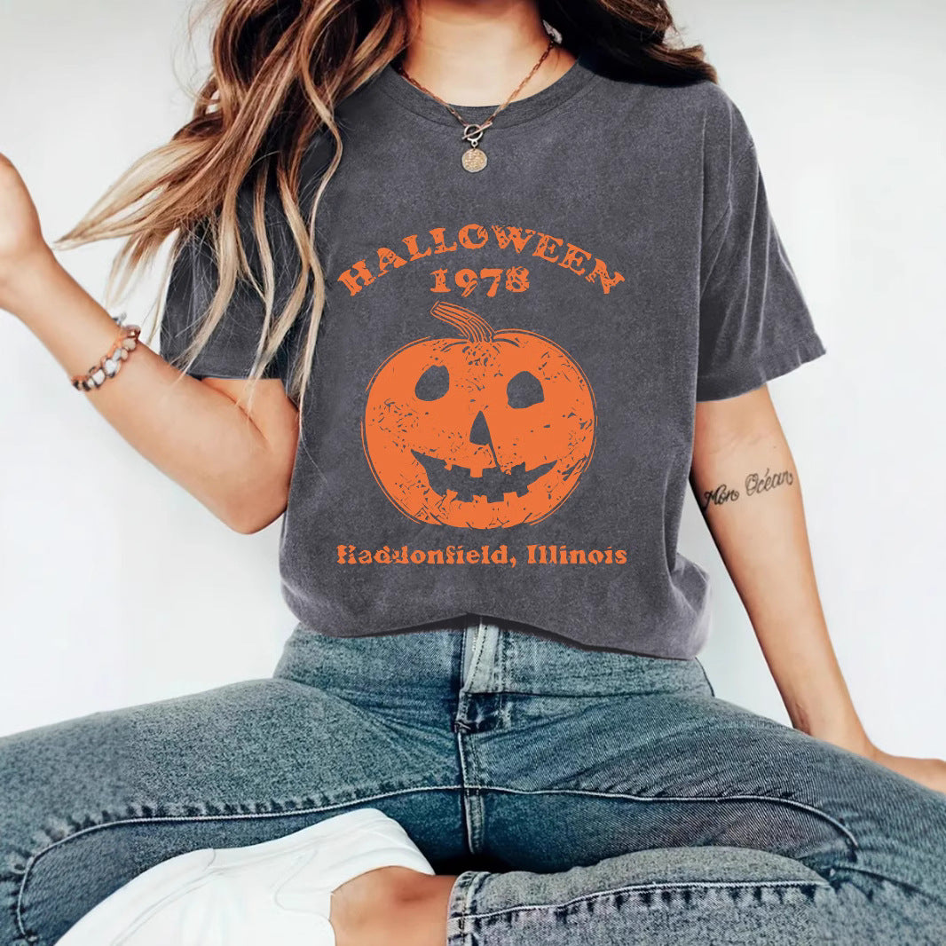 T-shirt HALLOWEEN pumpkin print