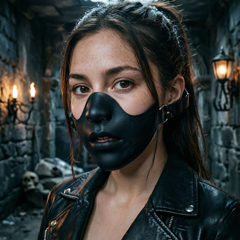 Silicone Half Face Mask | Halloween Cosplay & Costume Accessory